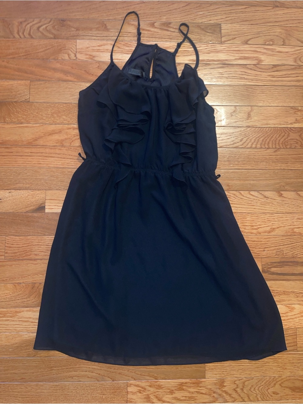Black Ruffle Mini Dress - Classic Women's Summer Style Party wedding